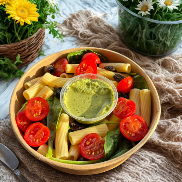 Salade de pates au pesto