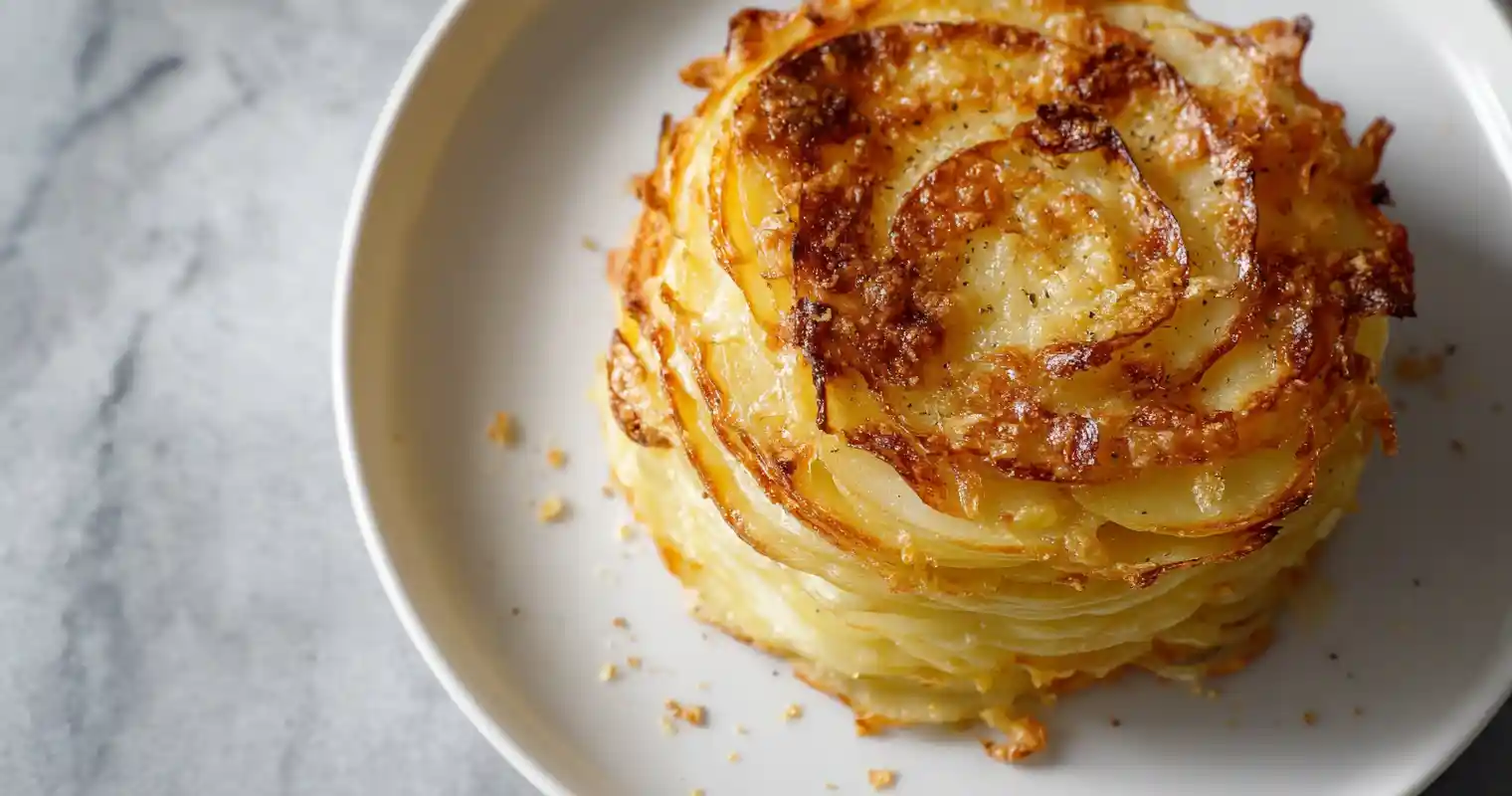 Mille-feuille de pommes de terre à la truffe
